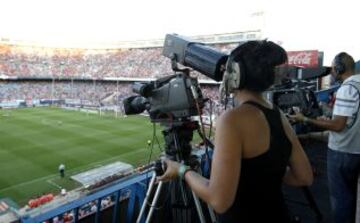 Liga Bbva. Atlético de Madrid - Rayo Vallecano. Cámara de televisión.