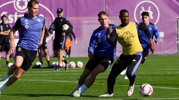 Valladolid 21/10/2024. Entrenamiento Del Real Valladolid. Pezzolano, Latasa, Arnu y Sylla
Photogenic/Miguel Ángel Santos