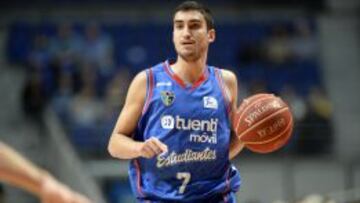 Jaime Fernández, base del Estudiantes, durante una partido de esta temporada.