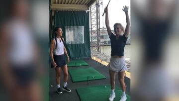 Bouchard se pasa al golf: ojo a la reacción tras un golpeo