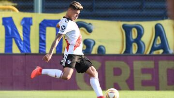 Jorge Carrascal en su debut con la reserva de River Plate