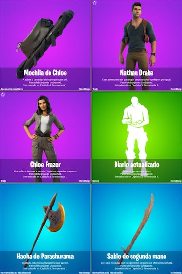Fortnite x Uncharted: skins Nathan Drake y Chloe Frazer ya disponibles