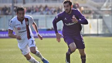 Isla fue titular en agónica caída de Cagliari ante Fiorentina