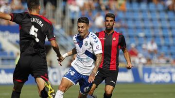 Naranjo durante un partido con el Tenerife