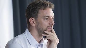 Pau Gasol, durante la presentaci&oacute;n de su libro.