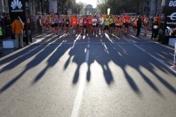 39 edición de la maratón de Madrid. Hoy las calles de Madrid han congregado 33.000 corrredores en las tres carrereas (10 km, medio maratón y maratón)