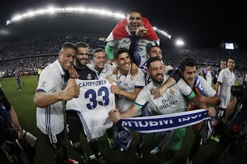 Málaga-Real Madrid: los goles y la celebración del campeón en imágenes