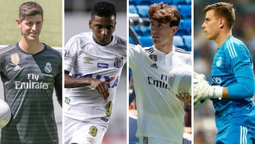 Thibaut Courtois, Rodrygo, &Aacute;lvaro Odriozola y Lunin.