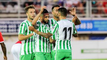 Amistoso de pretemporada entre el Betis y el Nottinham Forest en Algeciras.