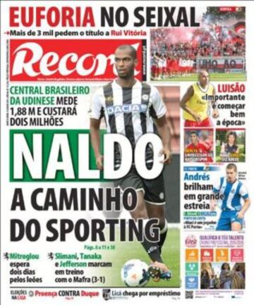 Portadas de la prensa deportiva