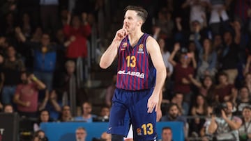 Thomas Heurtel, durante un partido de Euroliga con el Barcelona.