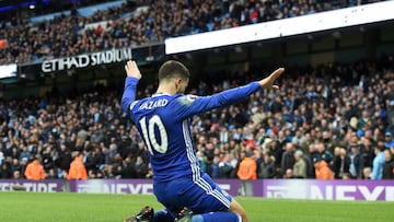 El futbolista belga del Chelsea, Eden Hazard, durante un partido.