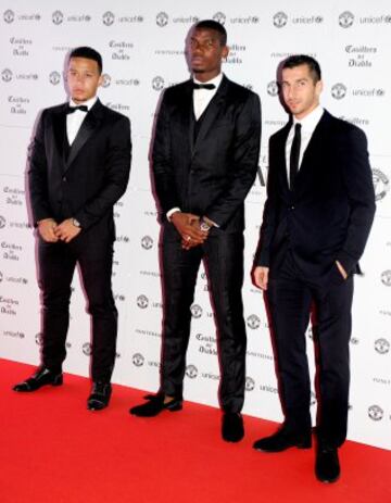 Memphis Depay, Paul Pogba and Henrikh Mkhitaryan.