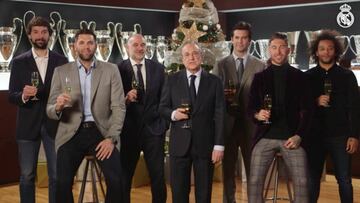 La cara de Llull durante el discurso navideño de Florentino