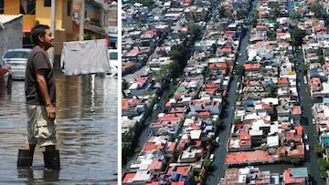 Decenas de colonias de Nezahualcóyotl se encuentran bajo el agua por las inundaciones que dejaron las lluvias de las últimas horas.