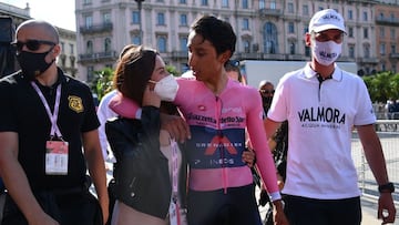 Egan Bernal y Mar&iacute;a Fernanda Manotas