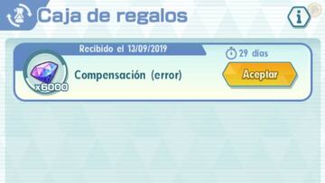 Compensación por error en Pokémon Masters