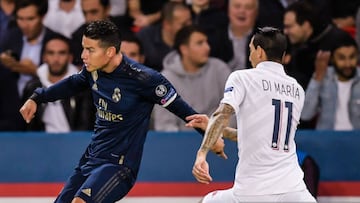 James Rodr&iacute;guez frente al PSG en la Champions 2019/2020