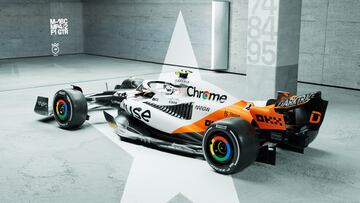 La decoración especial de McLaren para el GP de Mónaco 2023.