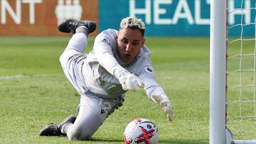 Keylor Navas, en el partido contra el Brentford.