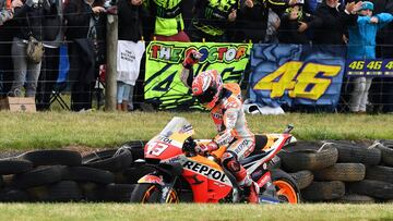 M&aacute;rquez celebra su victoria en el GP de Australia.