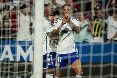 Acaba de llegar a La Romareda y ha demostrado la apuesta del equipo aragonés. Fue la brújula del equipo de Escribá y se encargó de hacer el primer gol.