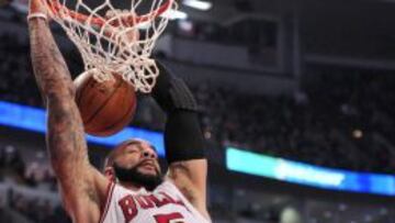 Carlos Boozer, durante un partido con los Bulls este &uacute;ltimo curso.