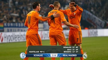 Schalke 04 contra el Real Madrid en la Champions de la temporada 2013-14.