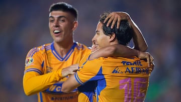 during the 13th round match between Tigres UANL and Necaxa as part of the Liga BBVA MX, Torneo Apertura 2025 at Universitario Stadium, on October 17, 2025 in Monterrey, Nuevo Leon, Mexico.