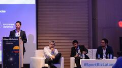 Delegados de LaLiga, Superliga y Bundesliga en SportBizLatam hablando de sus proyectos