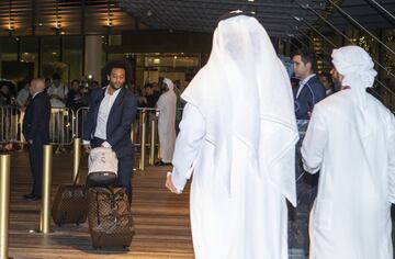 Marcelo en el aeropuerto de Abu Dabi.