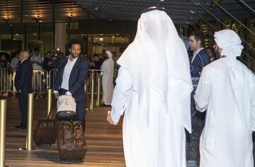 Marcelo en el aeropuerto de Abu Dabi. 