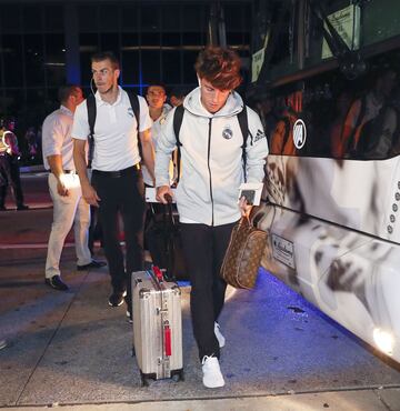 La llegada del Real Madrid a su hotel en Miami