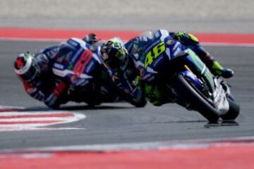 Valentino Rossi y Jorge Lorenzo.