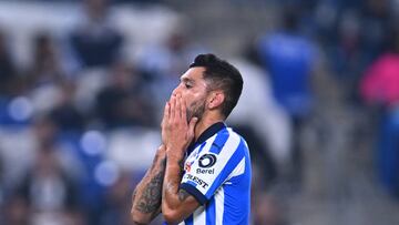  Jesus Manuel Corona of Monterrey is replaced due to injury during the Quarterfinals second leg match between Rayados de Monterrey and Atletico San Luis, as part of Torneo Apertura 2023 Liga BBVA MX, at BBVA Bancomer Stadium, December 02, 2023, in Monterrey, Nuevo Leon.