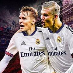 A Odegaard 'le gusta' verse en el Madrid con Haaland