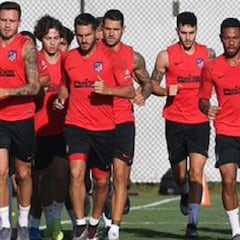 Intenso entreno del Atleti: Felipe y Vitolo podrían ser titulares