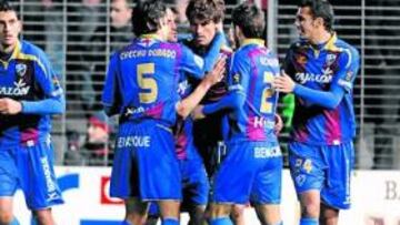 <b>GOLES DECISIVOS. </b>El Huesca ha sumado bastantes puntos en los instantes finales de los partidos.