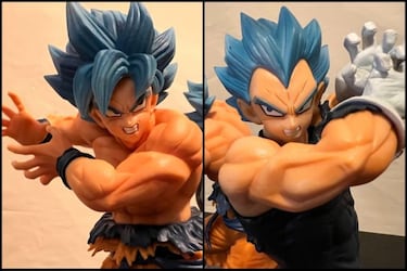 Dragon Ball: la brutal figura de Goku y Vegeta lanzando sus ataques míticos de forma dual