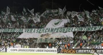 La hinchada de Nacional durante el partido frente a Estudiantes.