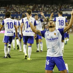 Luis Suárez lidera el primer triunfo del Zaragoza