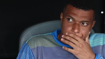 Kylian Mbappé en el banquillo durante el partido de cuartos de final del Mundial de Clubes frente al Borussia Dortmund.