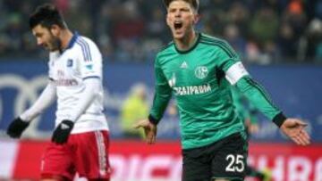 Huntelaar celebra su gol ante el Hamburgo.
