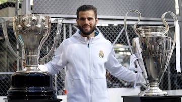 Nacho, en la presentación de la nueva camiseta del Madrid.