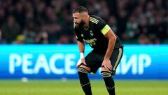 Benzema, en el primer partido de la fase de grupos frente al Celtic.