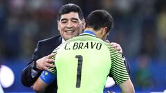 El d&iacute;a que Maradona consol&oacute; a Bravo en la Copa Confederaciones