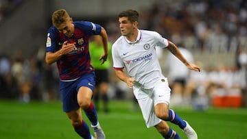 El atacante estadounidense obtuvo su primera titular en la escuadra londinense. Pulisic fue factor para que el equipo de Lampard sacara la victoria al club blaugrana.