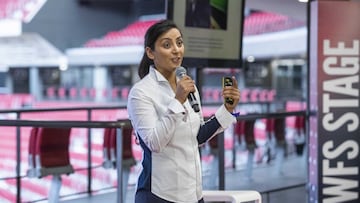 The former Afghanistan women’s national soccer team founder and captain spoke at the World Football Summit in Madrid about the situation in her country..