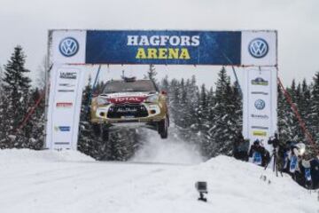 Sebastien Loeb (Citroen DS3 WRC). Rally de Suecia 2013.