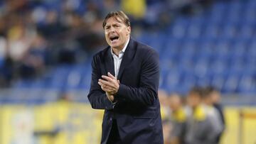 Cristóbal Parralo durante el partido de LaLiga del Deportivo ante Las Palmas (1-3).